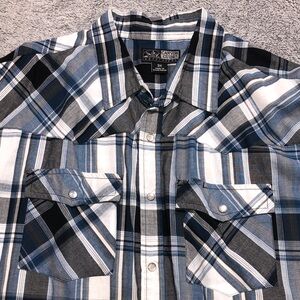 Canyon‎ Guide 3X Plaid Pearl Snap Button-Up Short Sleeve Shirt great condition.